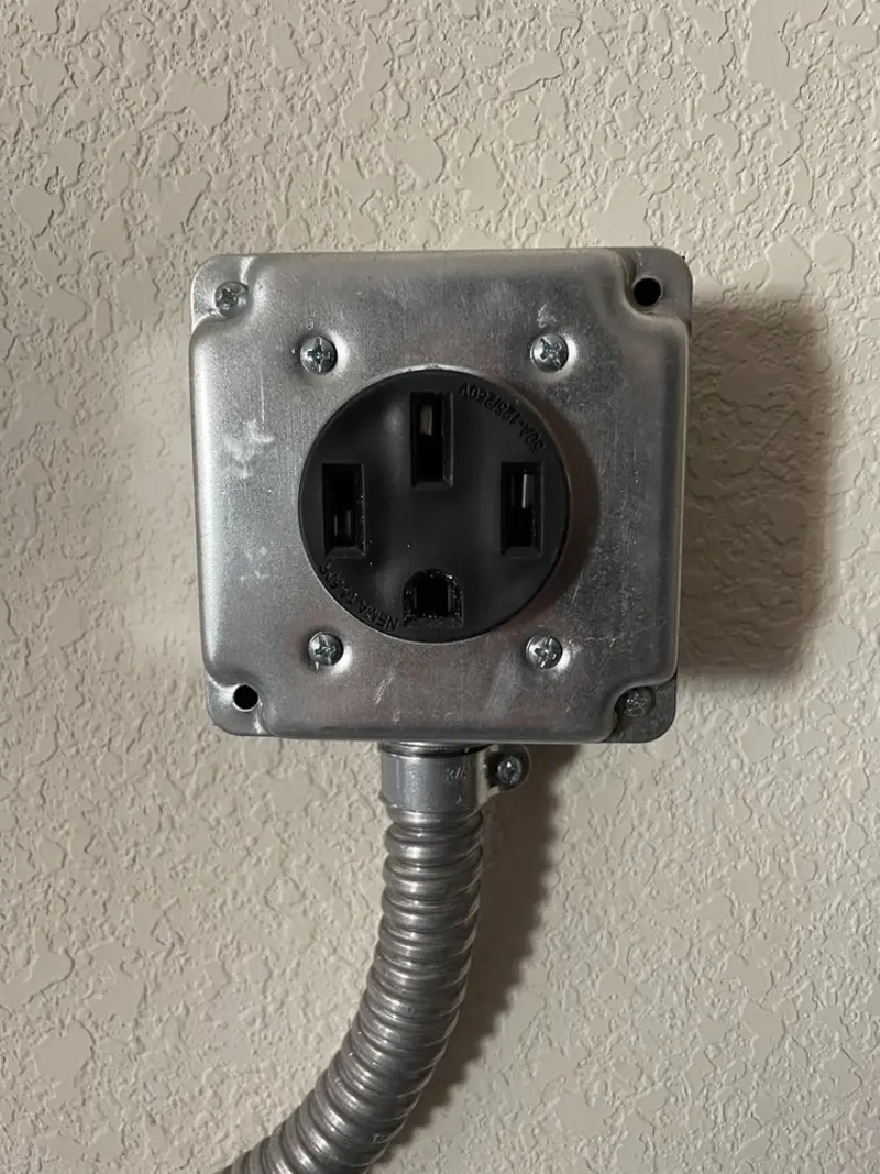 NEMA 14-50 outlet installed for Electrical Panel Upgrade in Marvin
